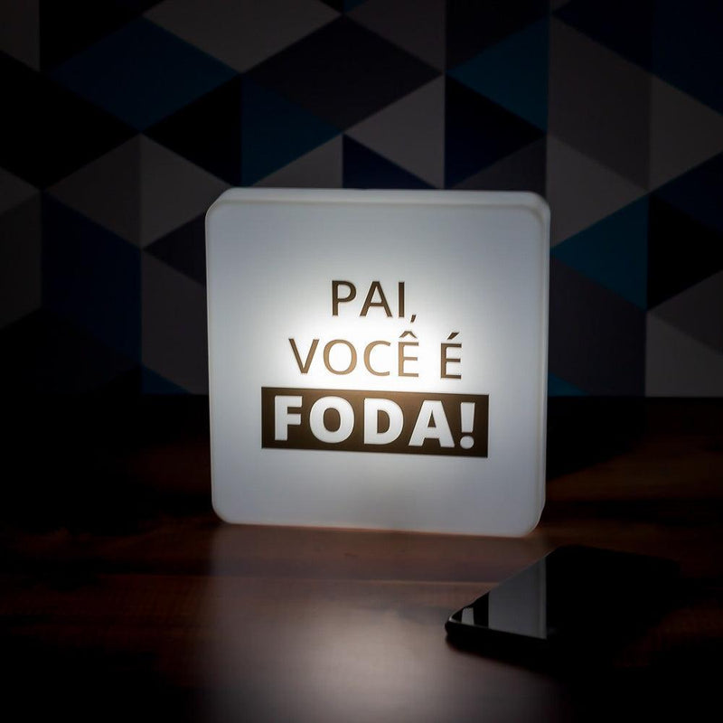 Luminária Slim Box Pai Foda