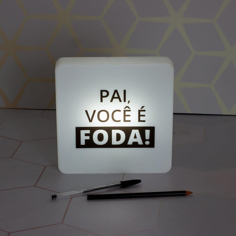 Luminária Slim Box Pai Foda