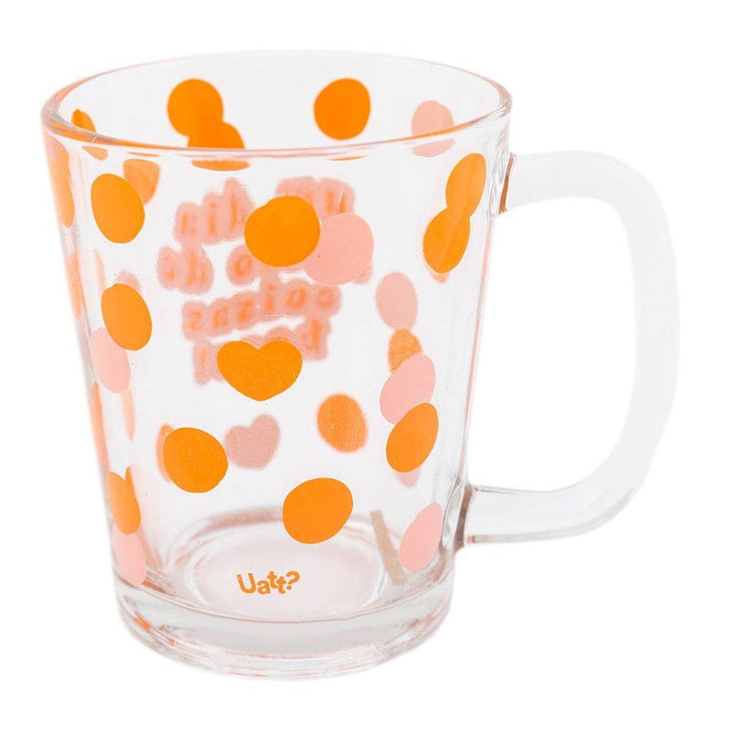 Caneca De Vidro Basic - Frases Cores e Amores Coisas Boas