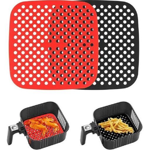 Protetor de Silicone Quadrado para Airfryer Easy Kitchen Vermelho