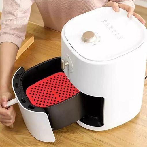 Protetor de Silicone Quadrado para Airfryer Easy Kitchen Vermelho