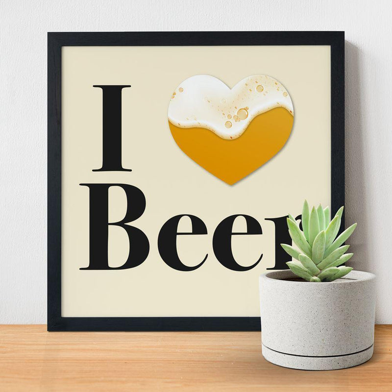 Kit 2 Quadros Decorativos em MDF - I Love Beer