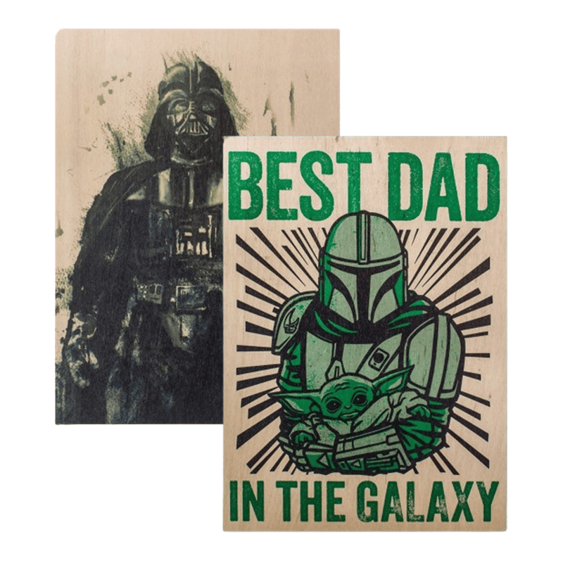 Kit 2 Quadros Star Wars Best Dad In The Galaxy