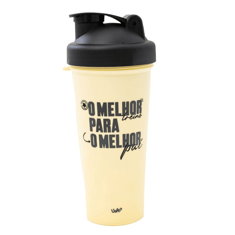 Shakeira 780ml com Tampa Preta e Medidor - O Melhor Pai