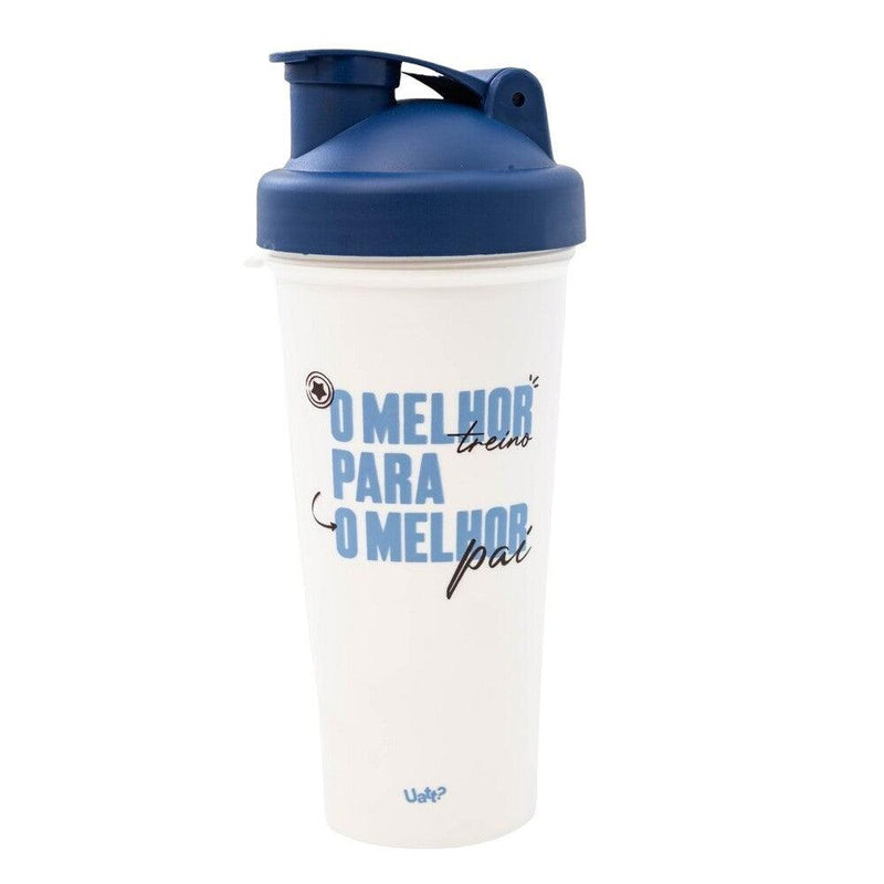 Shakeira 780ml Azul com Tampa e Medidor - O Melhor Pai