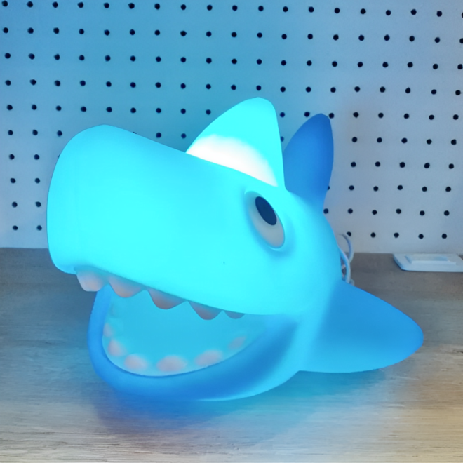 Luminária de Mesa 3D Little Shark