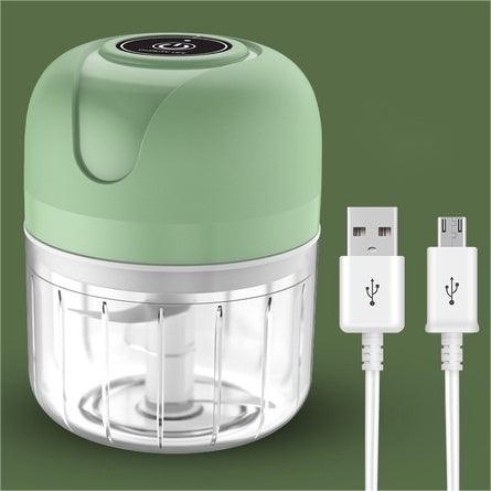 Mini Processador Elétrico Moedor Carne Vegetais Alho Fruta Amendoim Recarregável USB 250ml