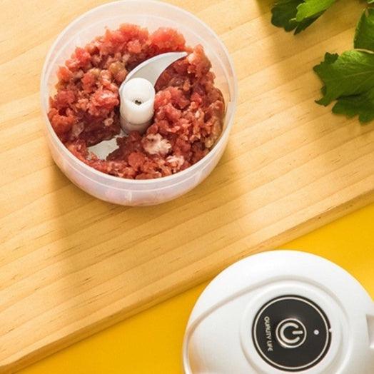 Mini Processador Elétrico Moedor Carne Vegetais Alho Fruta Amendoim Recarregável USB 250ml